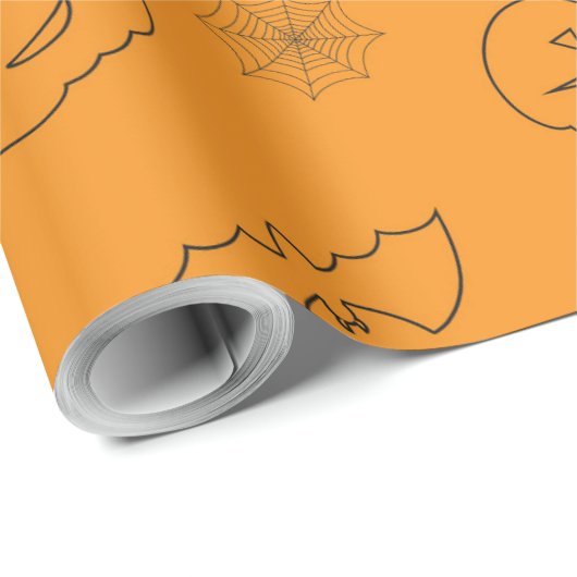 Schattige Halloween cadeau inpakpapier (Rol Hoek)