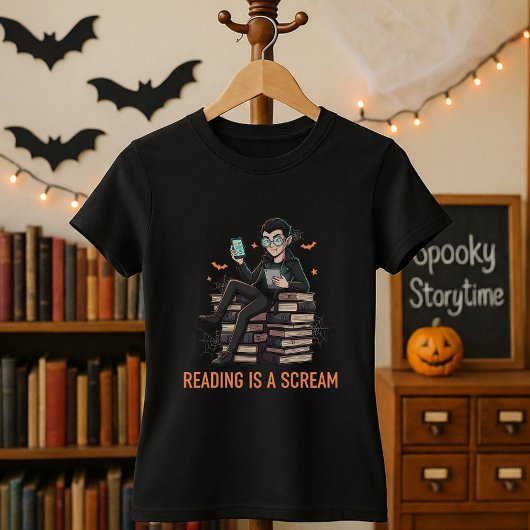 Schattige Halloween cadeau voor bibliothecarissen T-shirt