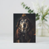 Schattige Halloween Dog Briefkaart (Staand voorkant)