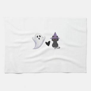 Schattige Halloween Duo vriendelijke geest en zwar Theedoek