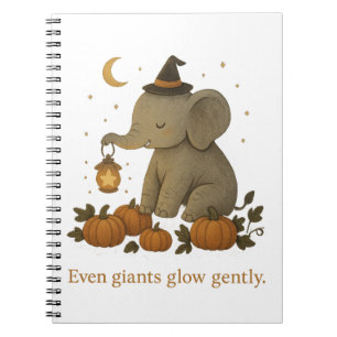 Schattige Halloween Elephant Spiral Notitieboek -
