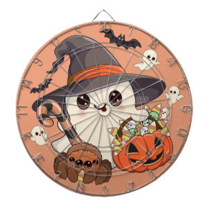 Schattige Halloween Geest Kawaii Stijl Dartbord