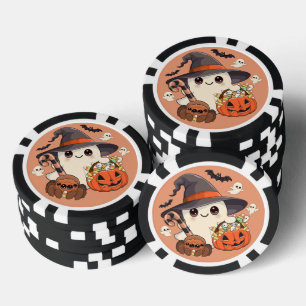 Schattige Halloween Geest Kawaii Stijl Poker Chips
