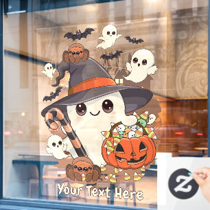 Schattige Halloween Geest Kawaii Stijl Raamsticker