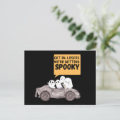 Schattige Halloween Geest spookachtig feest Briefkaart (Staand voorkant)