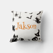 Schattige Halloween gepersonaliseerd Sierkussen -  (Achterkant)