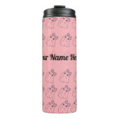 Schattige Halloween Ghost Design Thermosbeker (Voorkant)