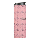 Schattige Halloween Ghost Design Thermosbeker (Gedraaid links)