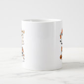 Schattige Halloween Ghost Pumpkin Design Extra Grote Beker (Voorkant)