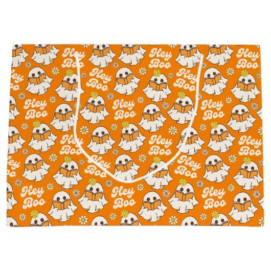 Schattige Halloween Ghost Retro Spooky Boo Sinaasa Groot Cadeauzakje (Voorkant)