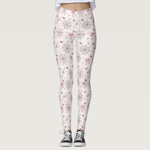Schattige Halloween Ghost & Spiderweb-patroon Leggings