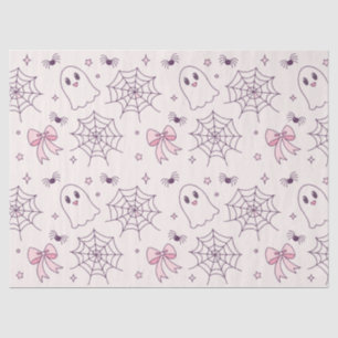 Schattige Halloween Ghost & Spiderweb-patroon Tissuepapier
