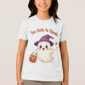 Schattige Halloween Ghost T-Shirt voor jongens en (Voorkant)