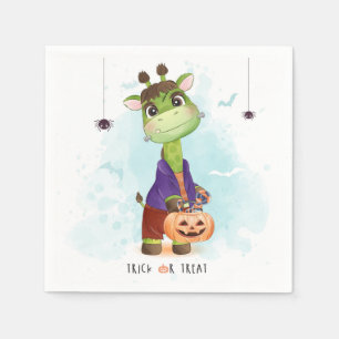 Schattige Halloween-giraf Servet