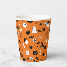 Schattige Halloween Griezelige Geesten Oranje Naad