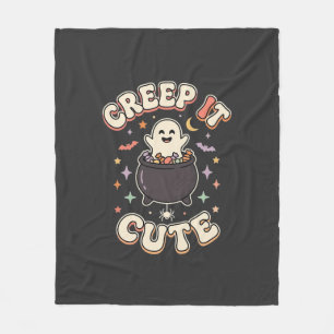 Schattige Halloween Griezelige Sfeer Fleece Deken