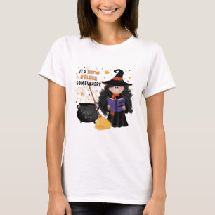 Schattige Halloween Heks Brew Cauldron Fun T-shirt