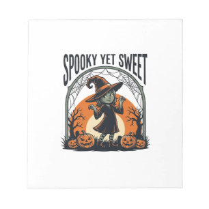 Schattige Halloween Heks Griezelig Maar Schattig V Notitieblok
