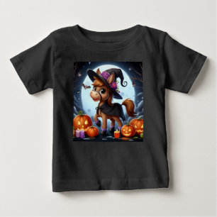 Schattige Halloween/Herfst paard, vleermuis & pomp