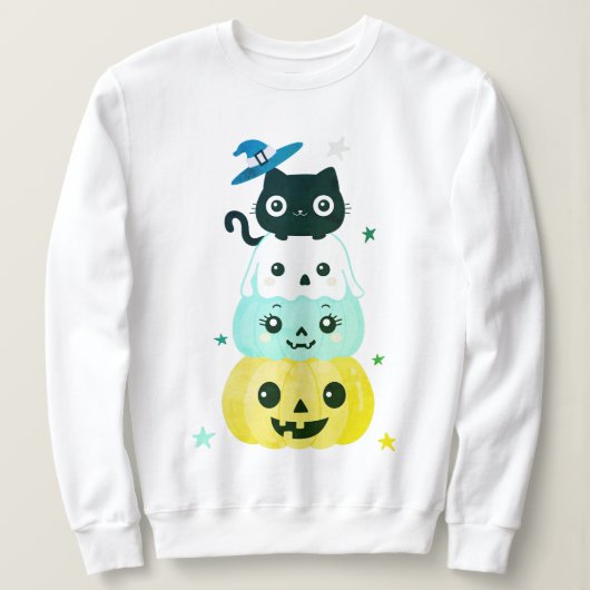 Schattige Halloween Kawaii Karakter Sweatshirt (Design voorkant)