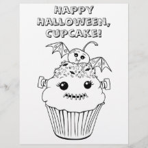 Schattige Halloween kleurplaat