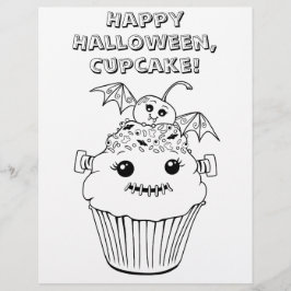 Schattige Halloween kleurplaat