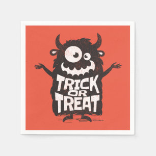 Schattige Halloween monster Servet