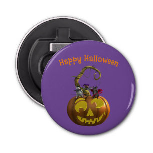 Schattige Halloween Mouse Trio Button Flesopener