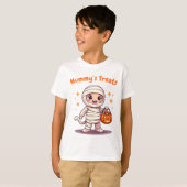 Schattige Halloween Mummy Child T-shirt (Voorkant volledig)