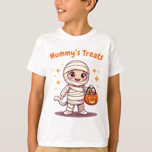 Schattige Halloween Mummy Child T-shirt (Voorkant)