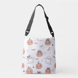 Schattige Halloween naadloos patroon Crossbody Tas