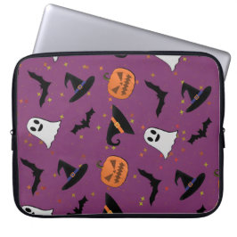 Schattige Halloween naadloos patroon Laptop Sleeve