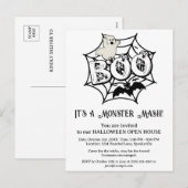 Schattige Halloween Open House Invitation Briefkaa Feestdagenkaart (Voorkant / Achterkant)