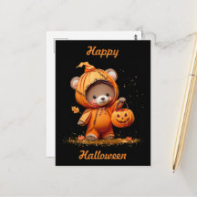 Schattige Halloween papieren uitsnede teddybeer