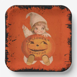 Schattige Halloween Party Bord,  Halloween Papieren Bordje