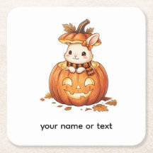 Schattige Halloween Pompoen Konijn - Knus Herfst K