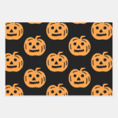Schattige Halloween pompoenpatroon gemengd Inpakpapier Vel (Voorkant 3)