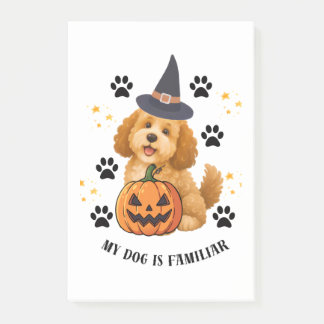 Schattige Halloween Poodle Heks met Pompoen Post-it® Notes