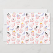 Schattige Halloween Roze Geest Een Beetje Boo Baby Kaart (Achterkant)