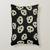 Schattige Halloween Skull Pattern Zwart Decoratief Kussen (Voorkant(Verticaal))