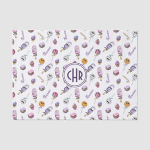 Schattige Halloween Snoep Treats Pattern Tissuepapier