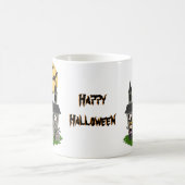 Schattige Halloween spookhuis en kleine heks mok (Center)