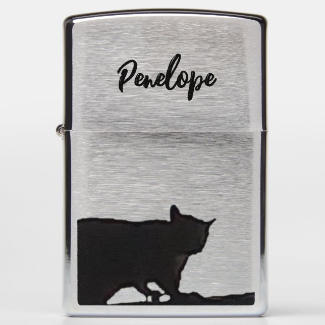 Schattige Halloween Spooky Script Black Cat (Voorkant)