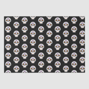 Schattige Halloween Sugar Skull Pattern Tissuepapier