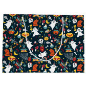 Schattige Halloween Verjaardag Naam toevoegen Ghos Groot Cadeauzakje (Achterkant)