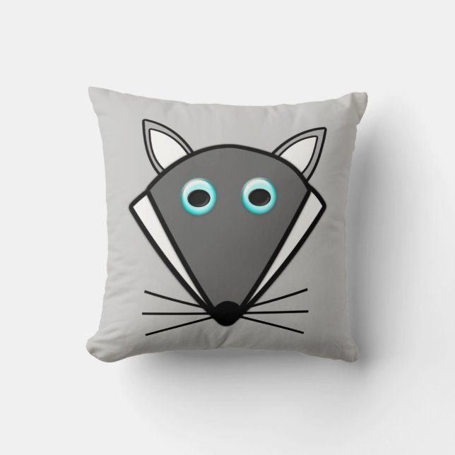 Schattige Halloween Wolf Kussen (Voorkant)