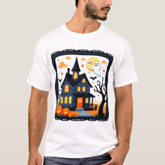 Schattige Halloween Zwarte Kat & Pompoen Spooky Ki T-shirt