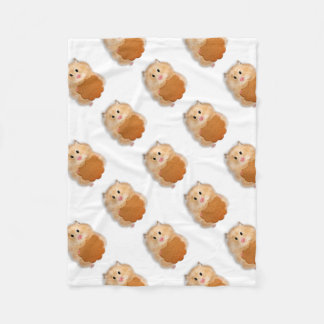 Schattige hamster met biscuitillustratie cadeau fleece deken