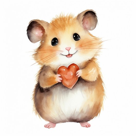 Schattige hamster met hartvormige stropdas