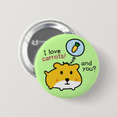 schattige hamster ronde button 5,7 cm (Voorkant /achterkant)